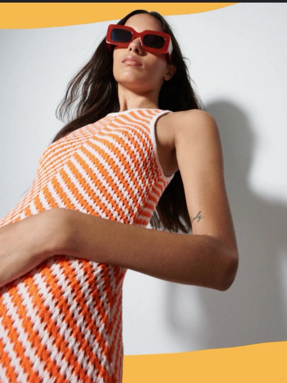 House of Harlow 1960 Chevron Knit Sleeveless Maxi Dress